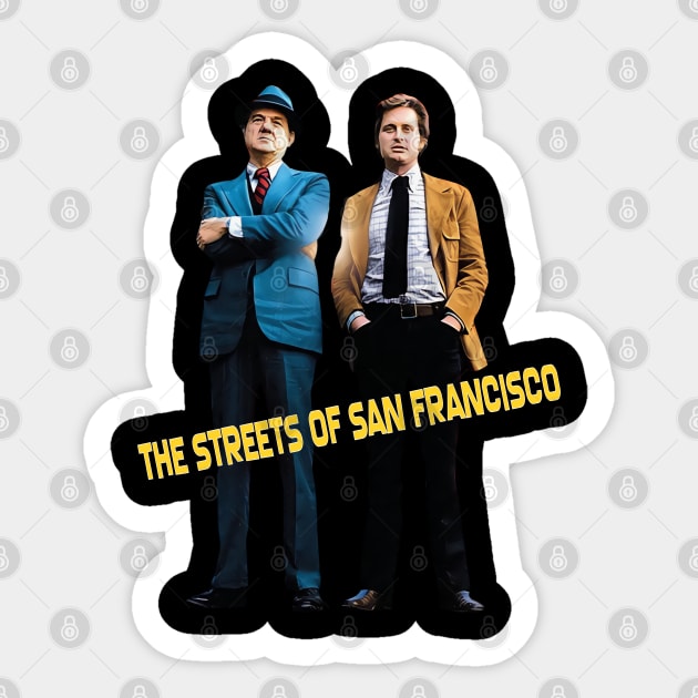 The Streets Of San Francisco - Standing Sticker by wildzerouk